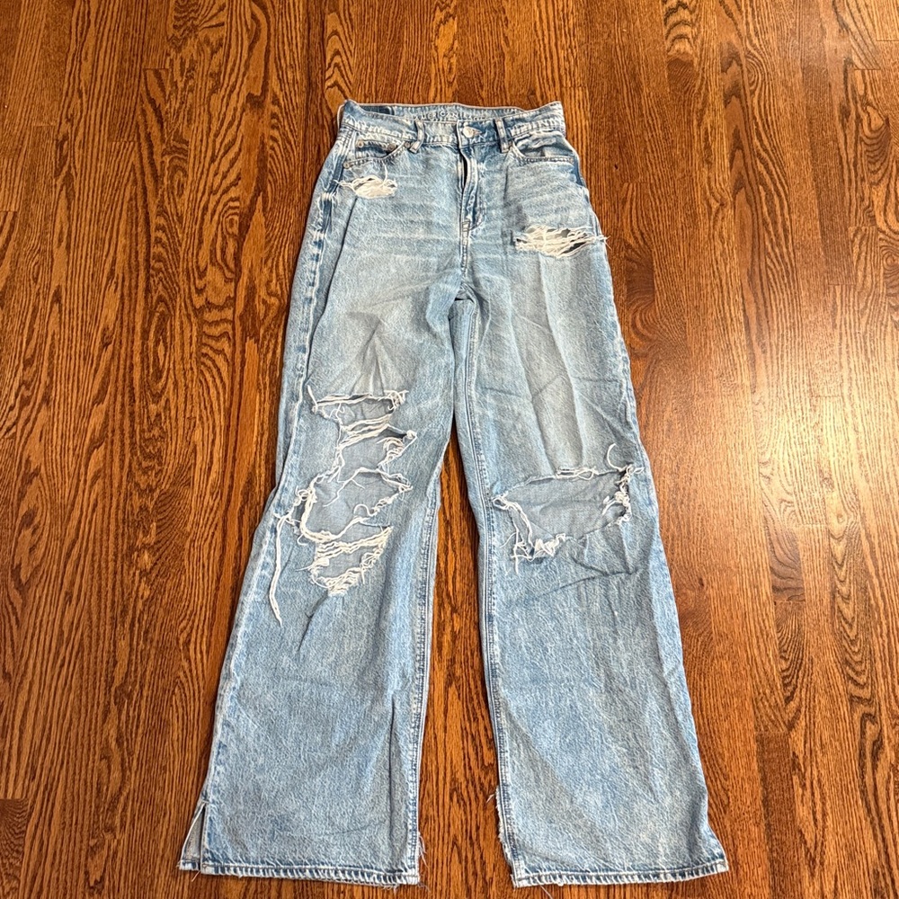 American Eagle Outfitters Super High Rise Baggy Wide-Leg Jeans
